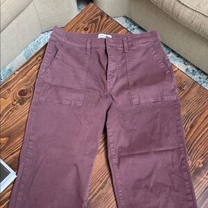 Women’s Cotton Chinos - Plum Utility Style